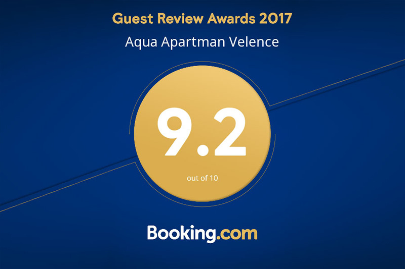 Booking.com 9,2-es vendég értékelés képe